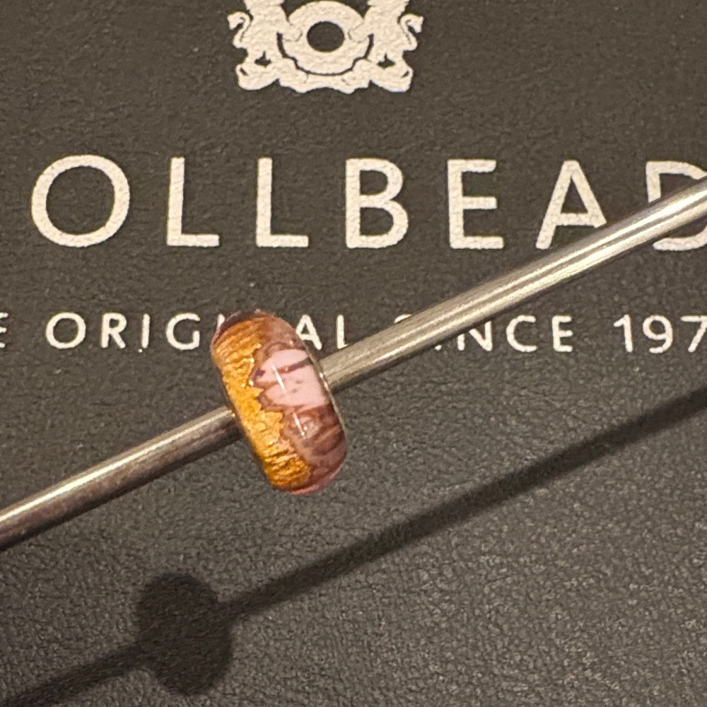 Trollbeads Pink and Gold Bead